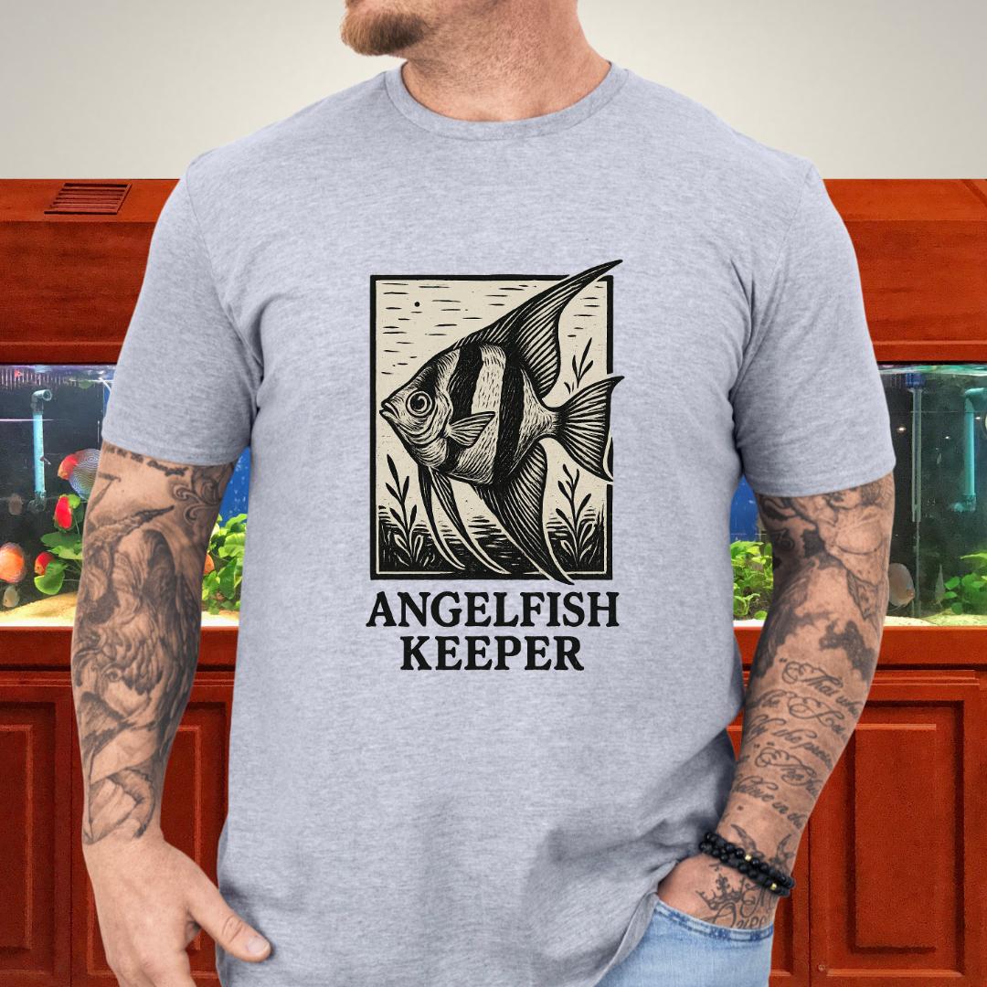 Angelfish Keeper Vintage Linocut Shirt