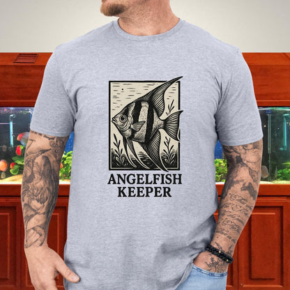 Angelfish Keeper Vintage Linocut Shirt