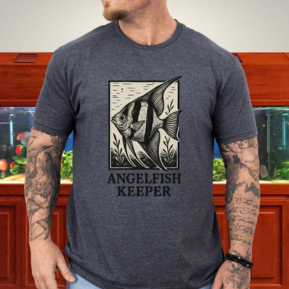 Angelfish Keeper Vintage Linocut Shirt