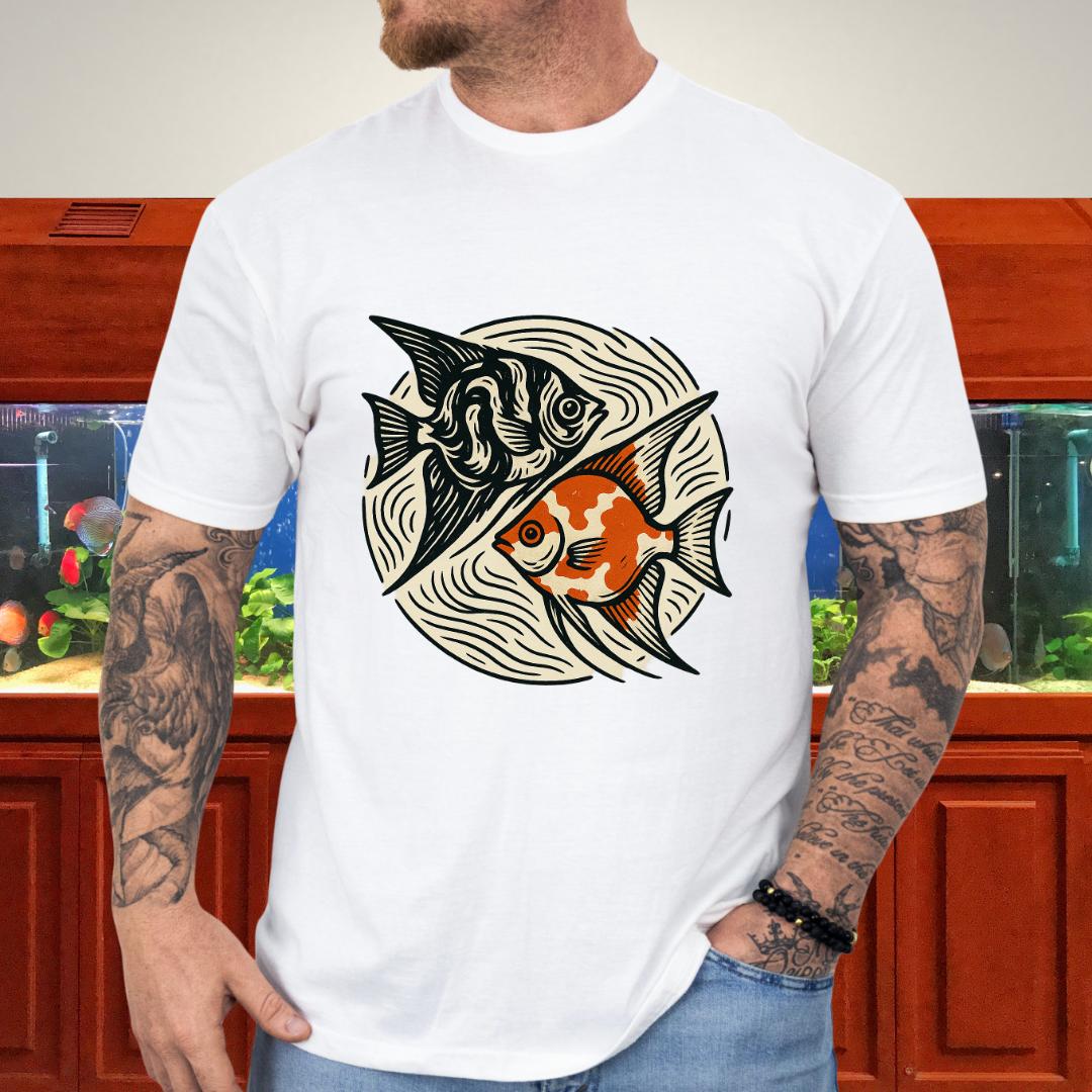 Dual Harmony Marble & Koi Angelfish Tee
