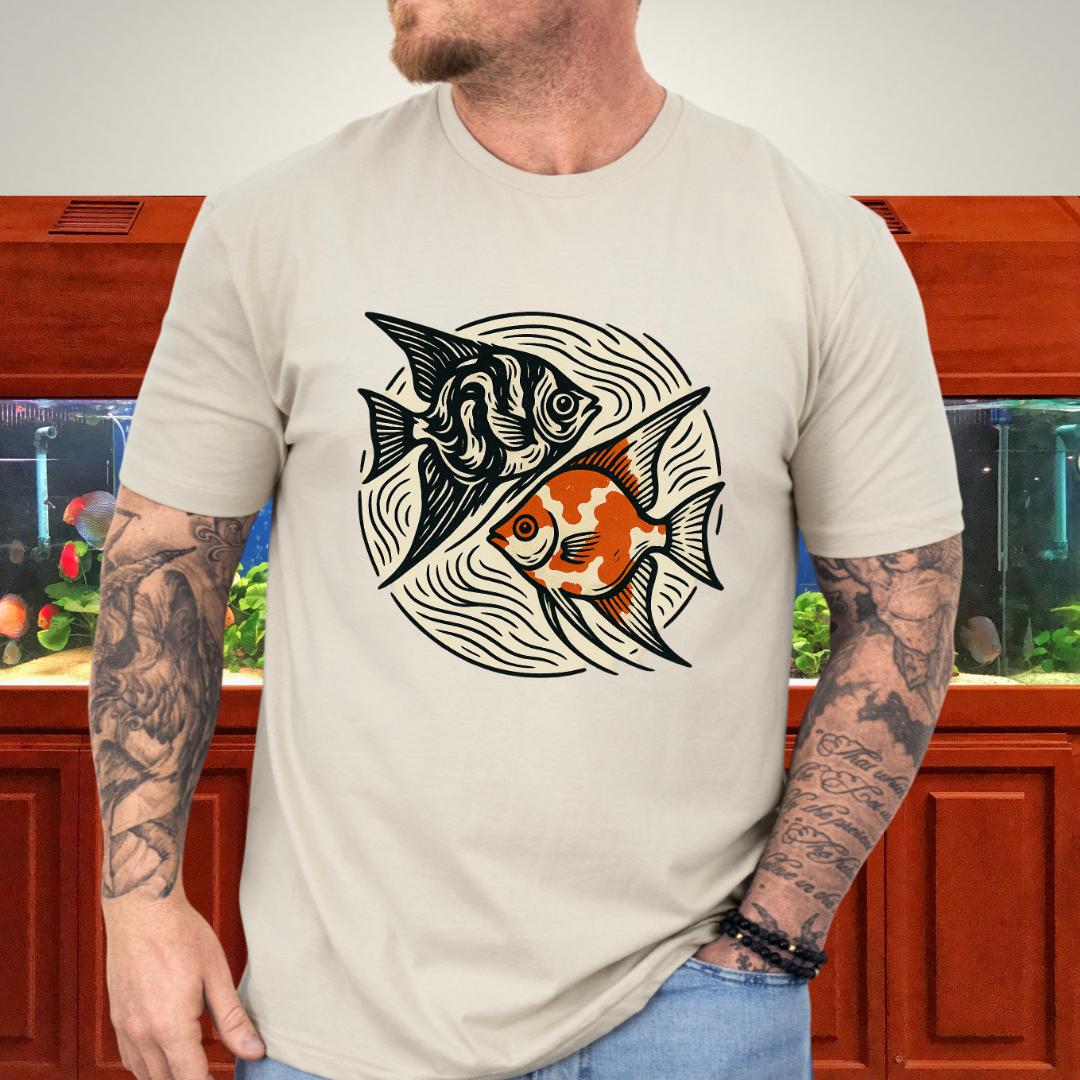 Dual Harmony Marble & Koi Angelfish Tee