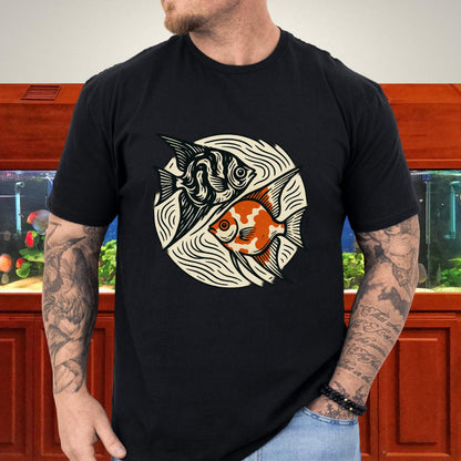 Dual Harmony Marble & Koi Angelfish Tee