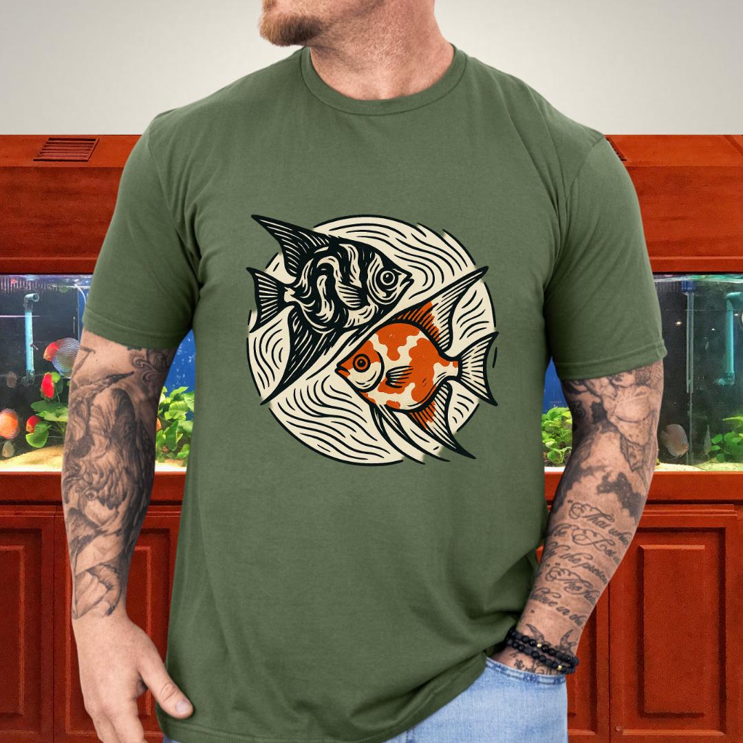 Dual Harmony Marble & Koi Angelfish Tee