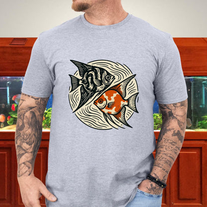 Dual Harmony Marble & Koi Angelfish Tee