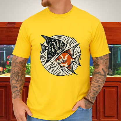 Dual Harmony Marble & Koi Angelfish Tee