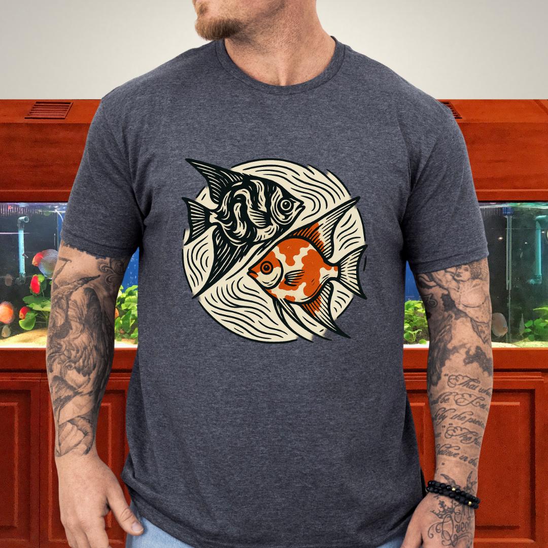 Dual Harmony Marble & Koi Angelfish Tee
