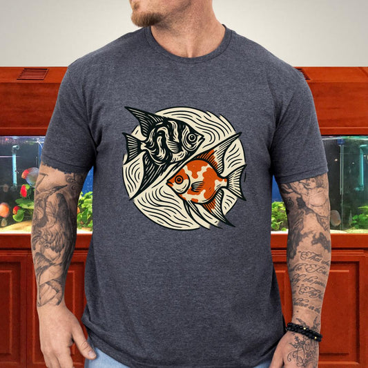 Dual Harmony Marble & Koi Angelfish Tee