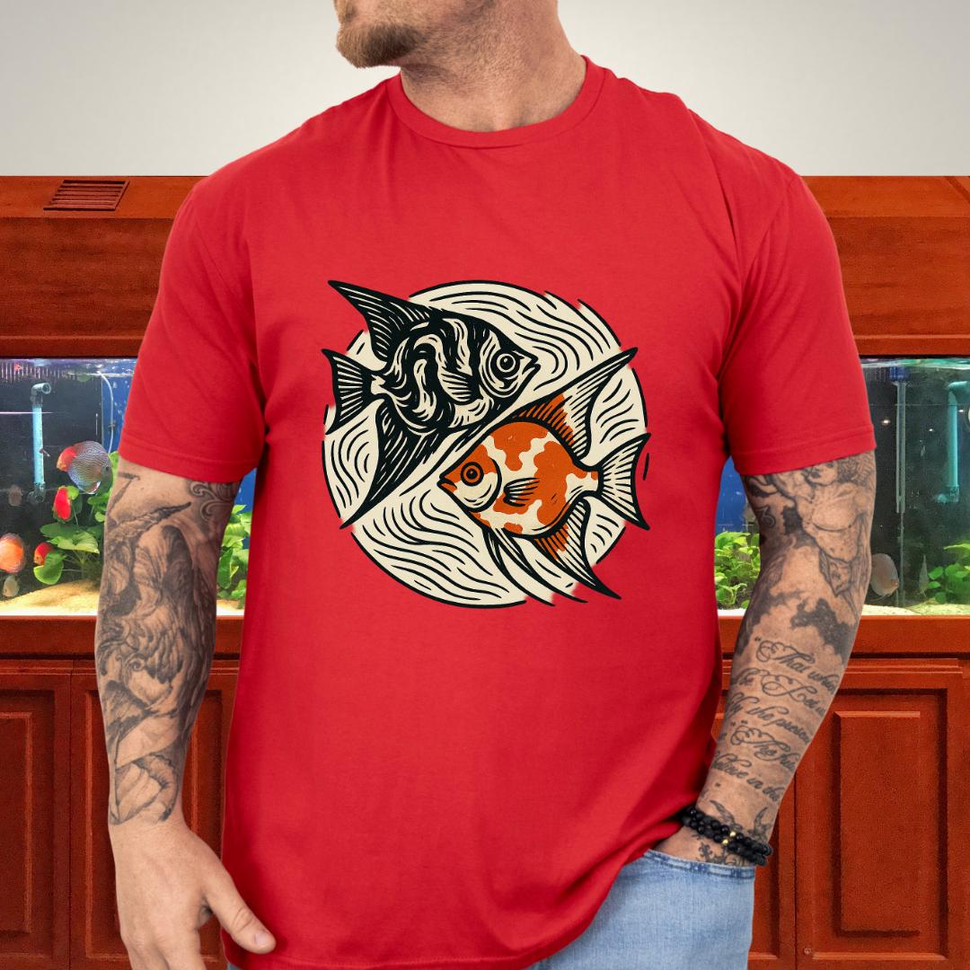 Dual Harmony Marble & Koi Angelfish Tee