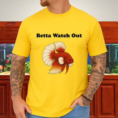 Betta Watch Out Tee – King Plakat Fighting Stance Shirt