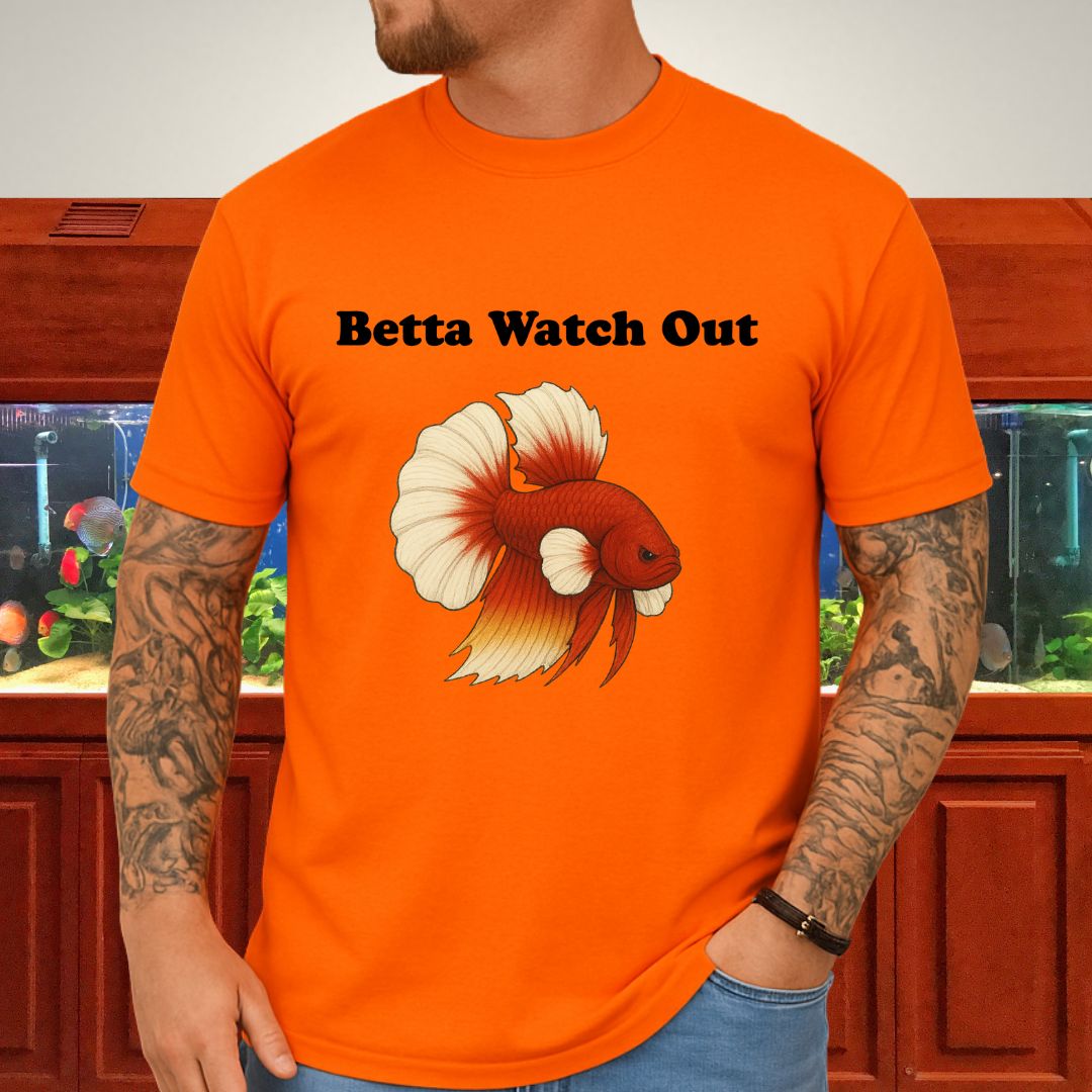 Betta Watch Out Tee – King Plakat Fighting Stance Shirt