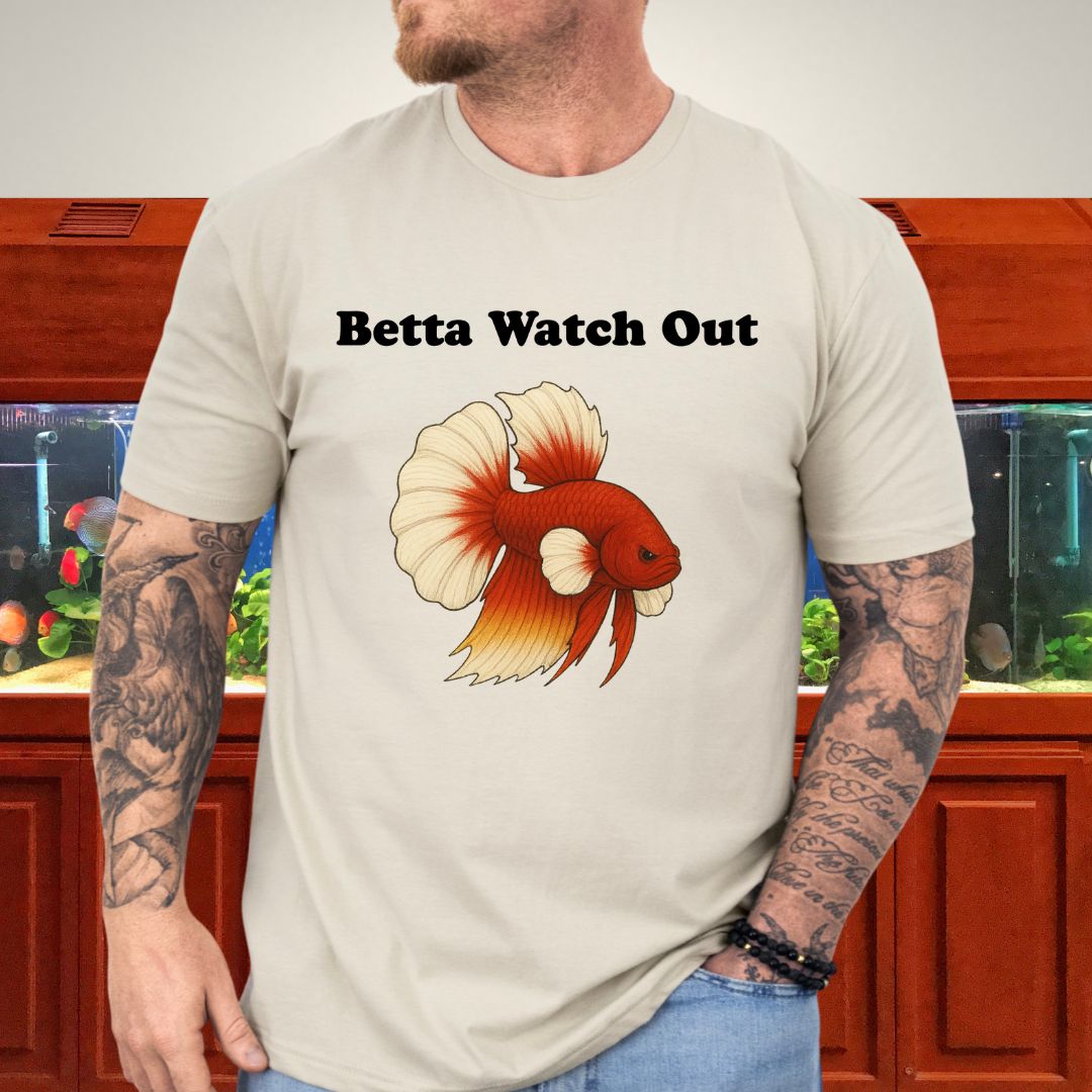 Betta Watch Out Tee – King Plakat Fighting Stance Shirt