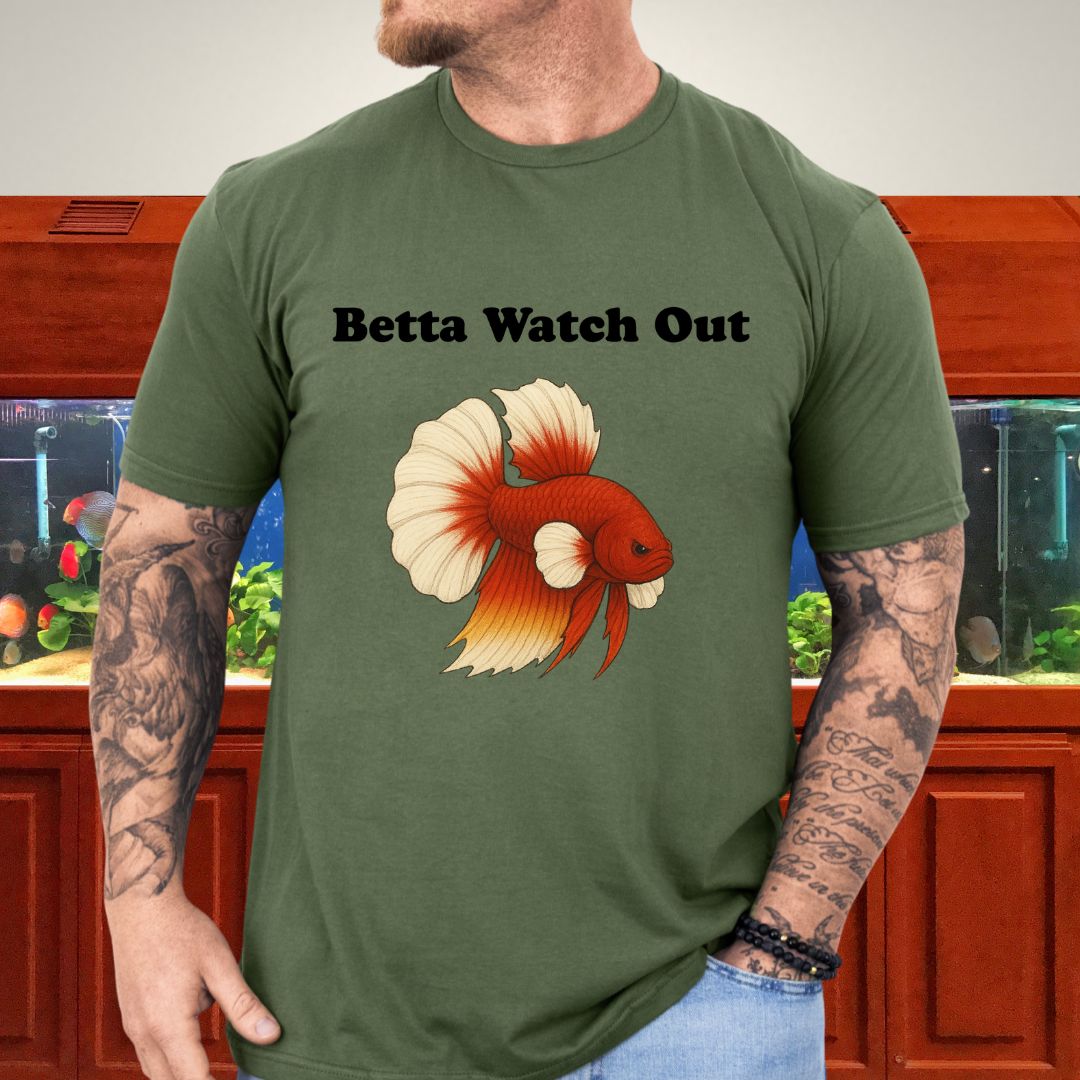 Betta Watch Out Tee – King Plakat Fighting Stance Shirt