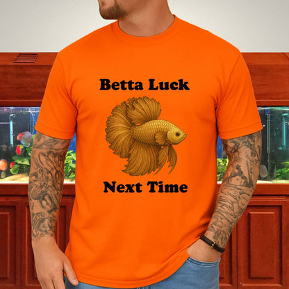 Betta Luck Next Time Shirt – Metallic Rosetail Halfmoon Tee