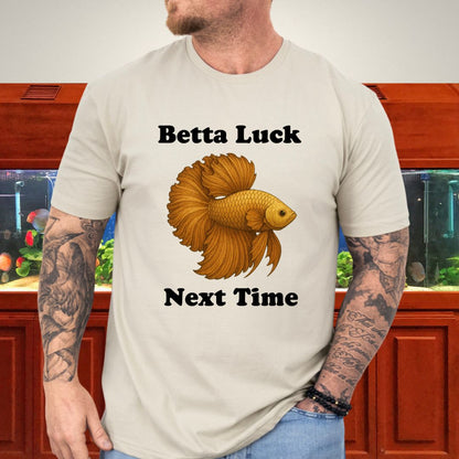 Betta Luck Next Time Shirt – Metallic Rosetail Halfmoon Tee