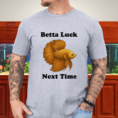 Betta Luck Next Time Shirt – Metallic Rosetail Halfmoon Tee