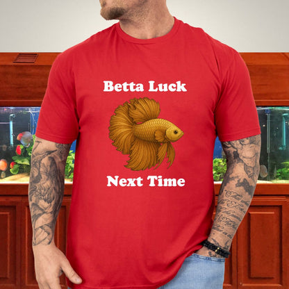 Betta Luck Next Time Shirt – Metallic Rosetail Halfmoon Tee