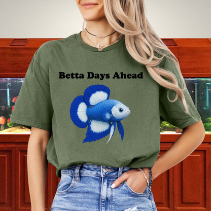 Betta Days Ahead Shirt – Doubletail Butterfly Betta Graphic Tee