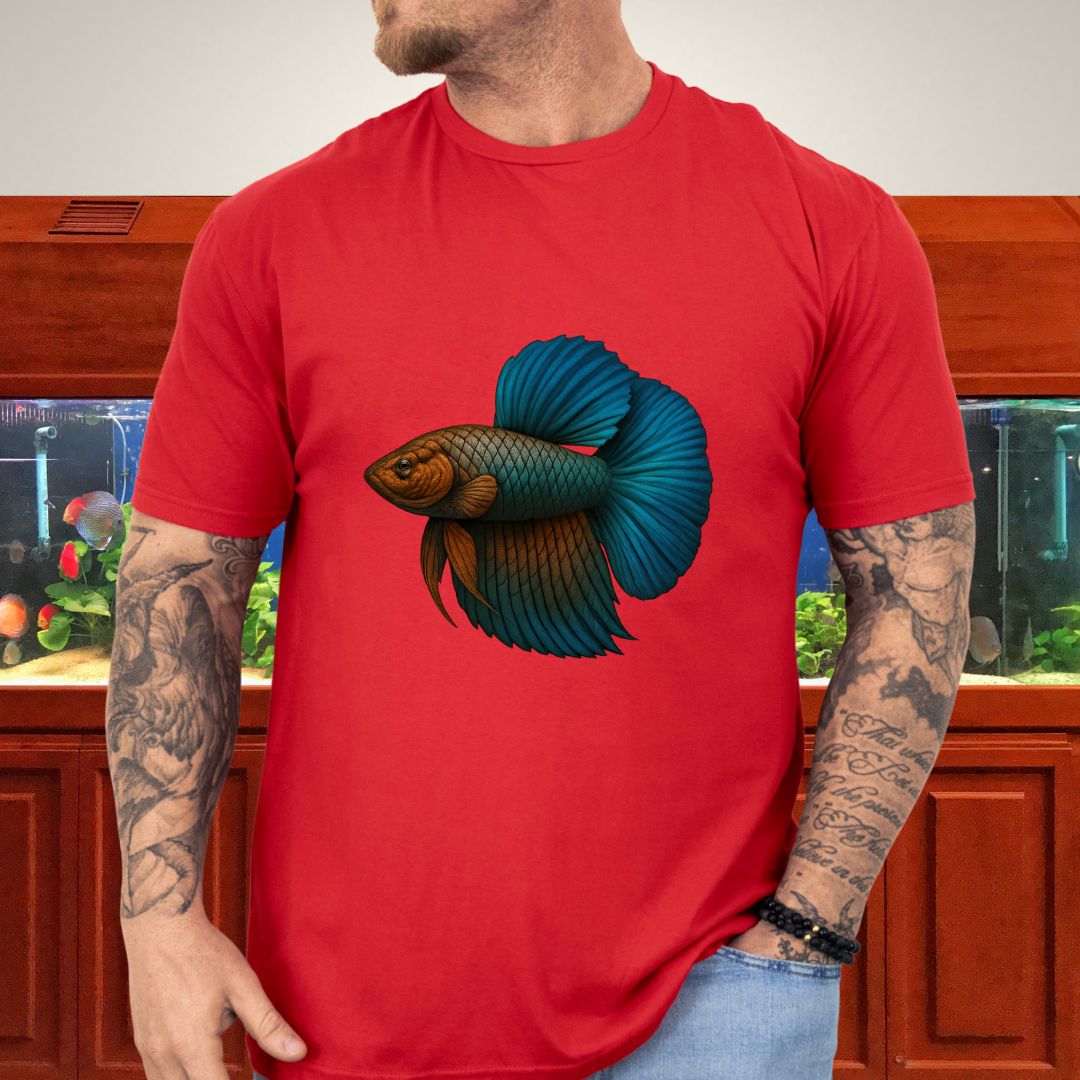 Dragon Glory Betta Shirt – Metallic Airbrush Aquarium Fish Tee