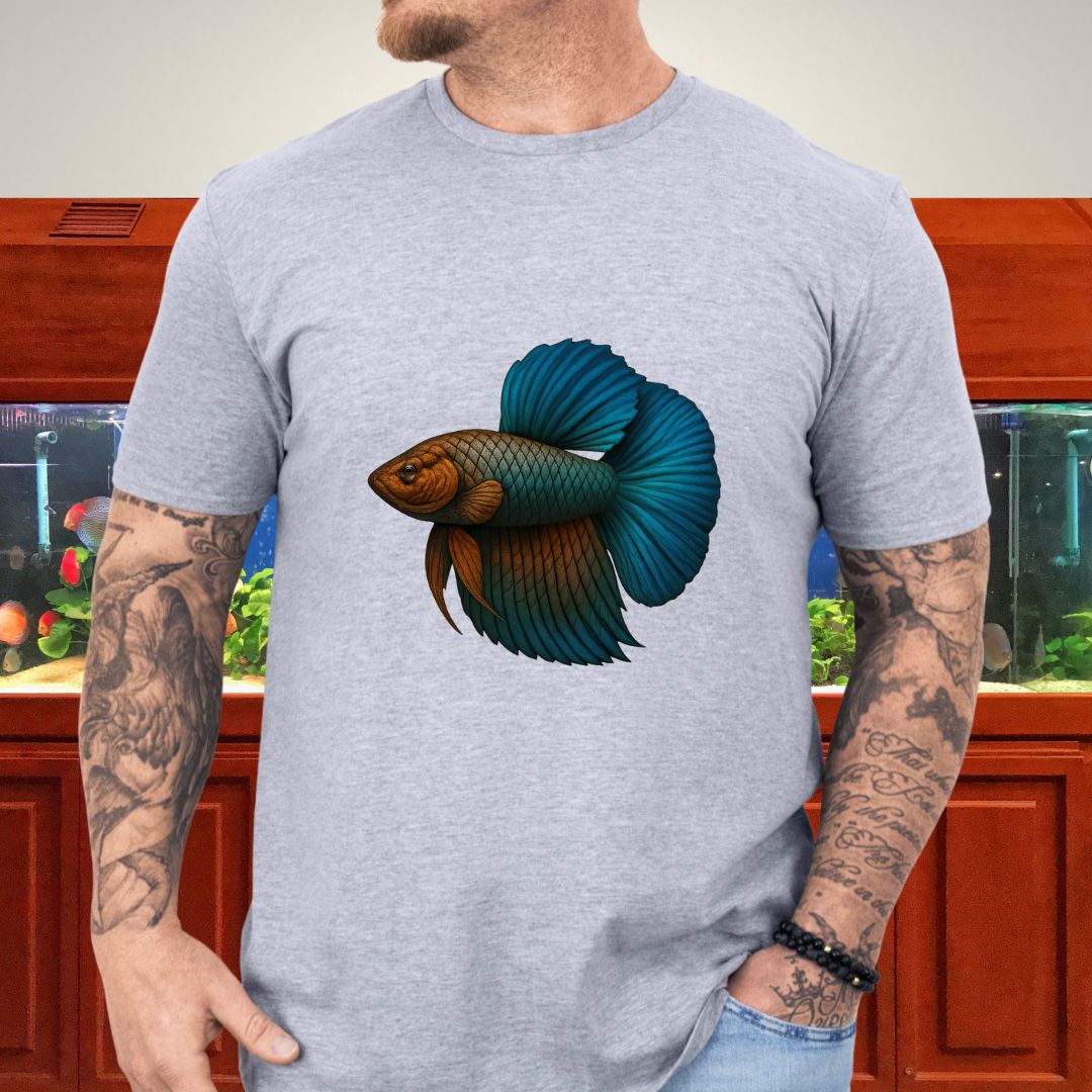 Dragon Glory Betta Shirt – Metallic Airbrush Aquarium Fish Tee