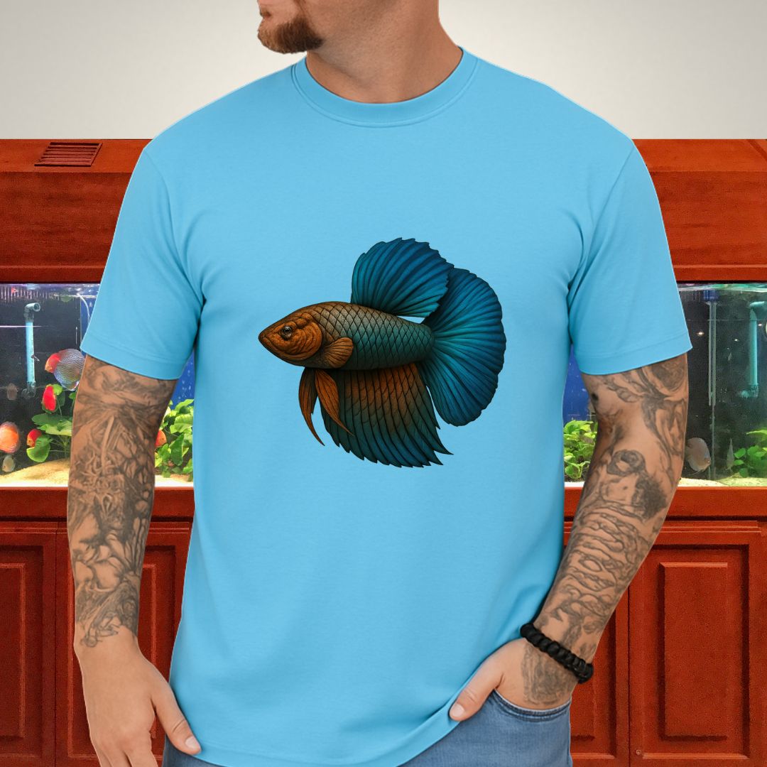 Dragon Glory Betta Shirt – Metallic Airbrush Aquarium Fish Tee