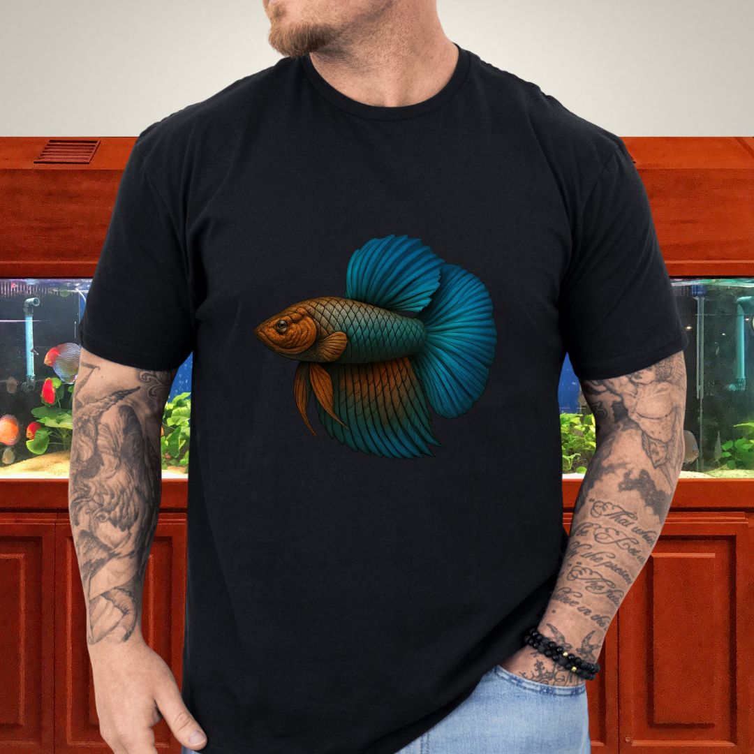 Dragon Glory Betta Shirt – Metallic Airbrush Aquarium Fish Tee
