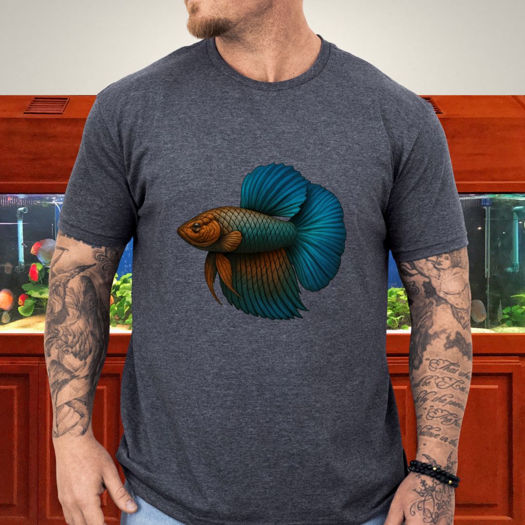 Dragon Glory Betta Shirt – Metallic Airbrush Aquarium Fish Tee