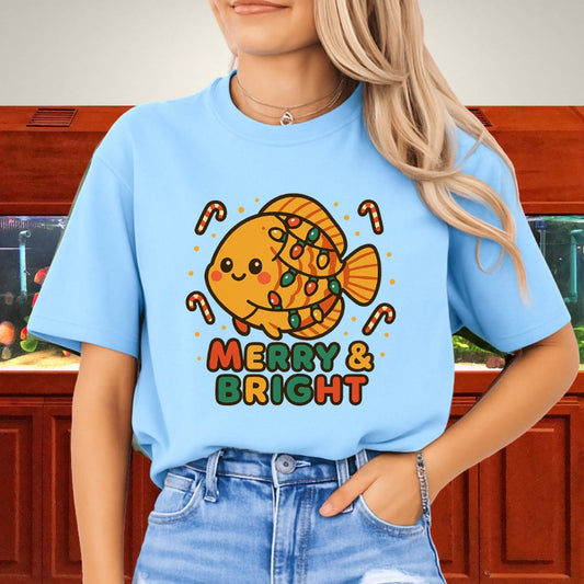 Kawaii Christmas Discus Tee – Cute Lights & Candy Canes-T-Shirt-Fish &amp; Friends Tees