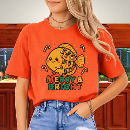 Kawaii Christmas Discus Tee – Cute Lights & Candy Canes-T-Shirt-Fish &amp; Friends Tees