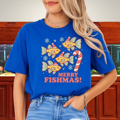 Merry Fishmas Guppy Tee – Retro Kawaii Holiday Shirt