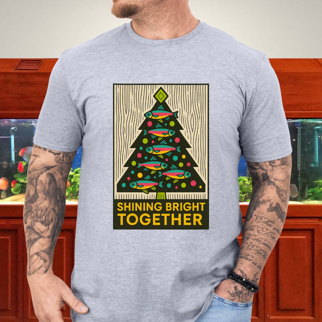 Neon Tetra Christmas Tree Tee – Shining Bright Together