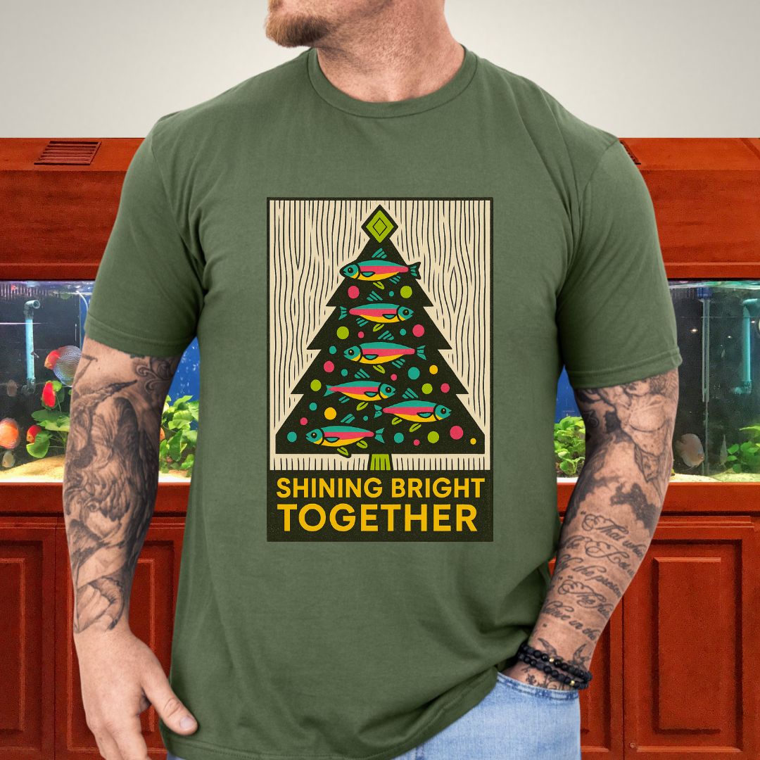 Neon Tetra Christmas Tree Tee – Shining Bright Together