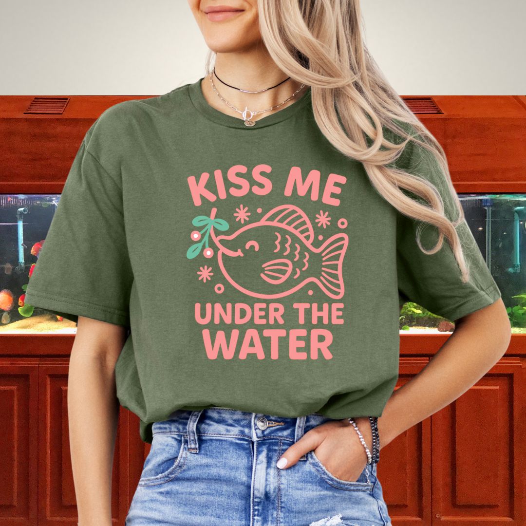 Kiss Me Under the Water Tee – Kawaii Molly Holiday Shirt