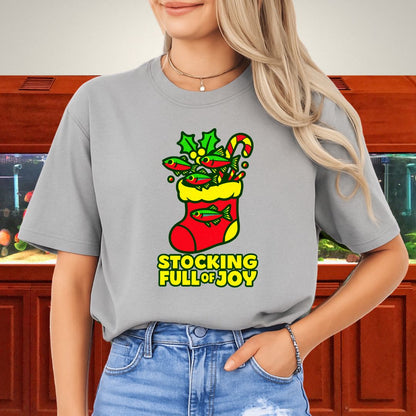 Stocking Full of Joy Tee – Kawaii Neon Tetra Christmas Shirt