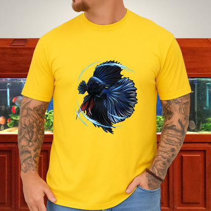 Flaring Black Orchid Betta Tee-T-Shirt-Fish &amp; Friends Tees