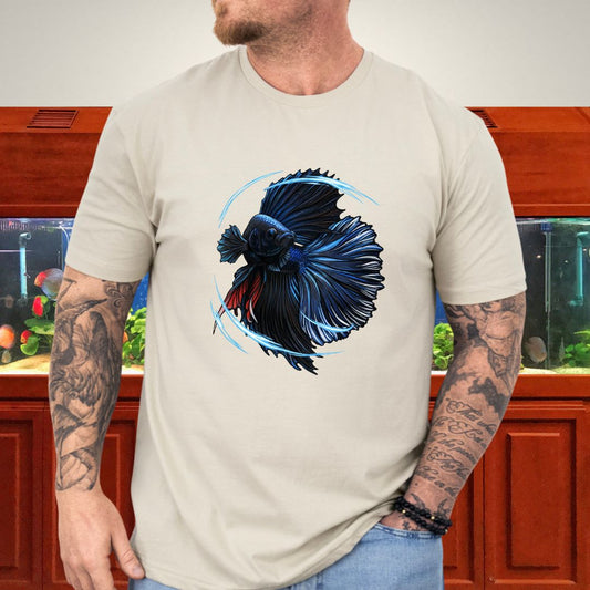 Flaring Black Orchid Betta Tee-T-Shirt-Fish &amp; Friends Tees