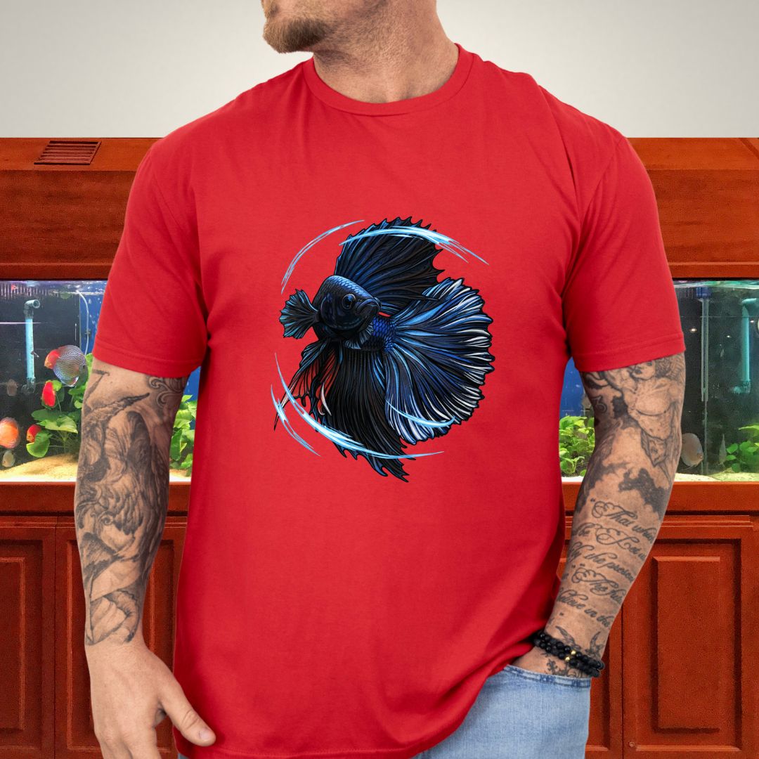 Flaring Black Orchid Betta Tee-T-Shirt-Fish &amp; Friends Tees