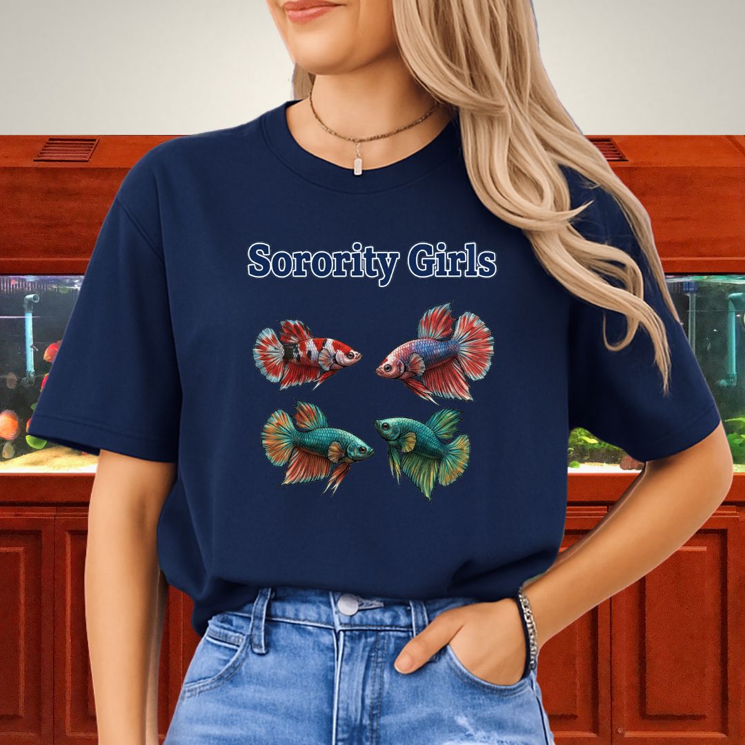 Betta Sorority Girls Tee-T-Shirt-Fish &amp; Friends Tees