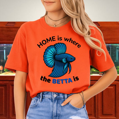 Home is Where the Betta Is Shirt – Halfmoon Metallic Blue Tee-T-Shirt-Fish &amp; Friends Tees