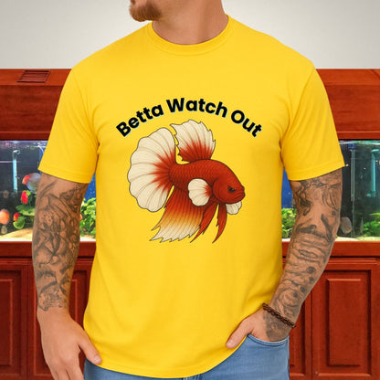 Betta Watch Out Tee – King Plakat Fighting Stance Shirt-T-Shirt-Fish &amp; Friends Tees