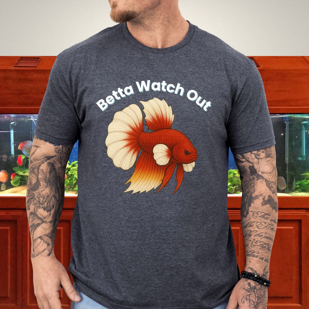Betta Watch Out Tee – King Plakat Fighting Stance Shirt-T-Shirt-Fish &amp; Friends Tees