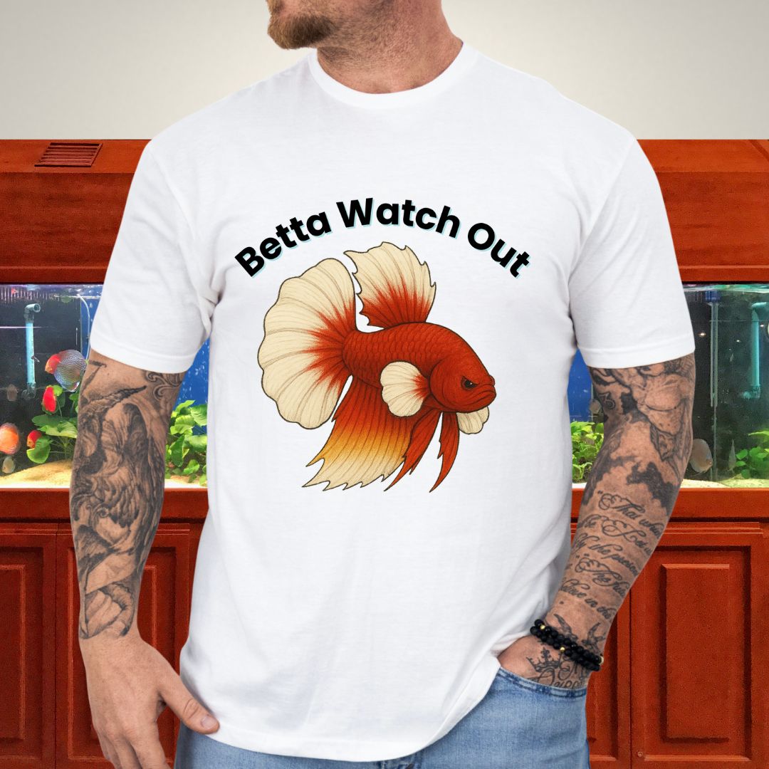 Betta Watch Out Tee – King Plakat Fighting Stance Shirt-T-Shirt-Fish &amp; Friends Tees
