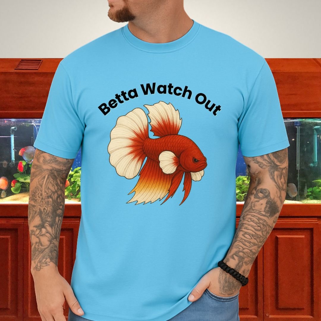 Betta Watch Out Tee – King Plakat Fighting Stance Shirt-T-Shirt-Fish &amp; Friends Tees