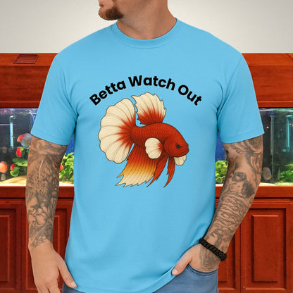 Betta Watch Out Tee – King Plakat Fighting Stance Shirt-T-Shirt-Fish &amp; Friends Tees