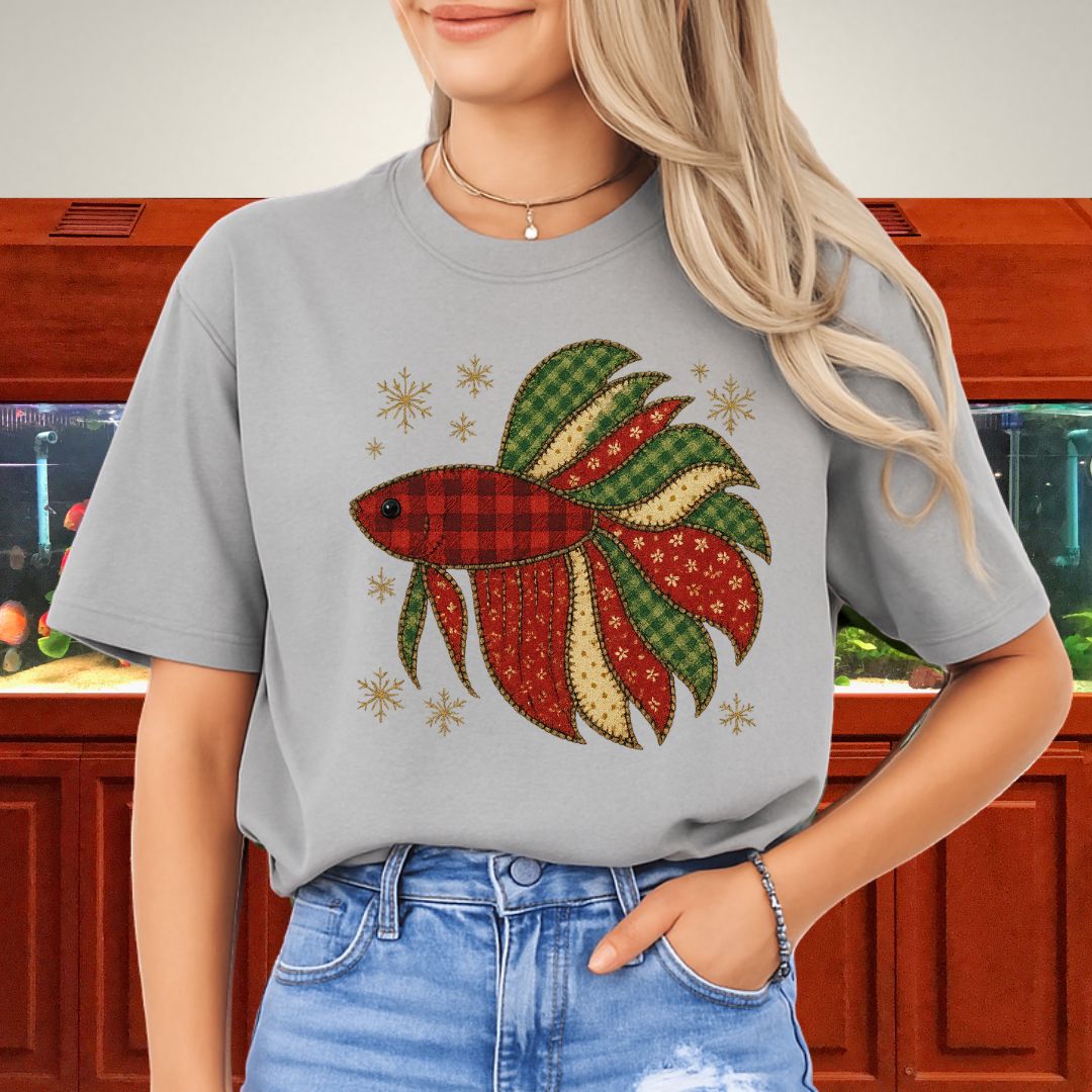 Festive Betta Faux Applique Tee