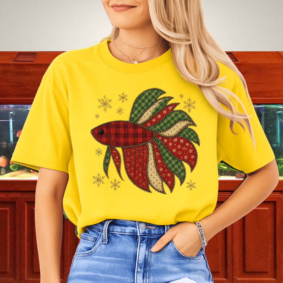 Festive Betta Faux Applique Tee