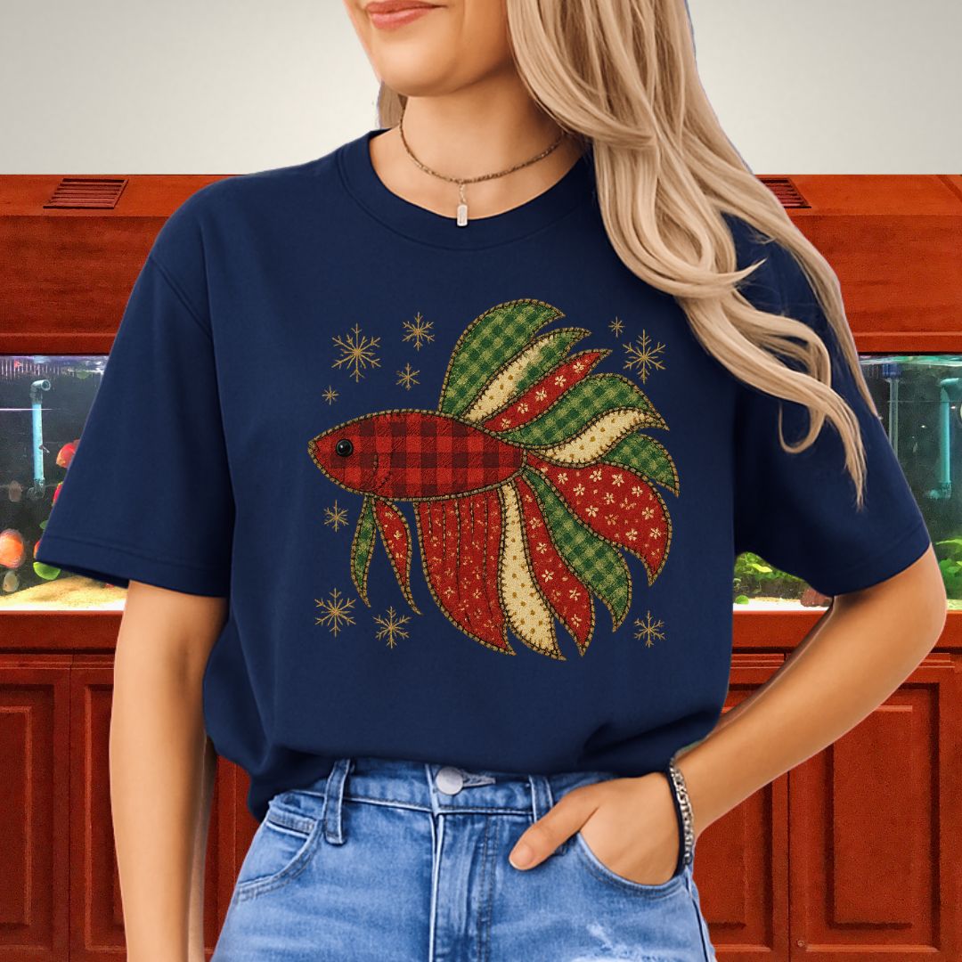 Festive Betta Faux Applique Tee