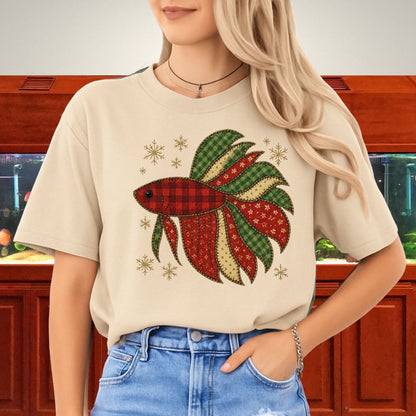 Festive Betta Faux Applique Tee