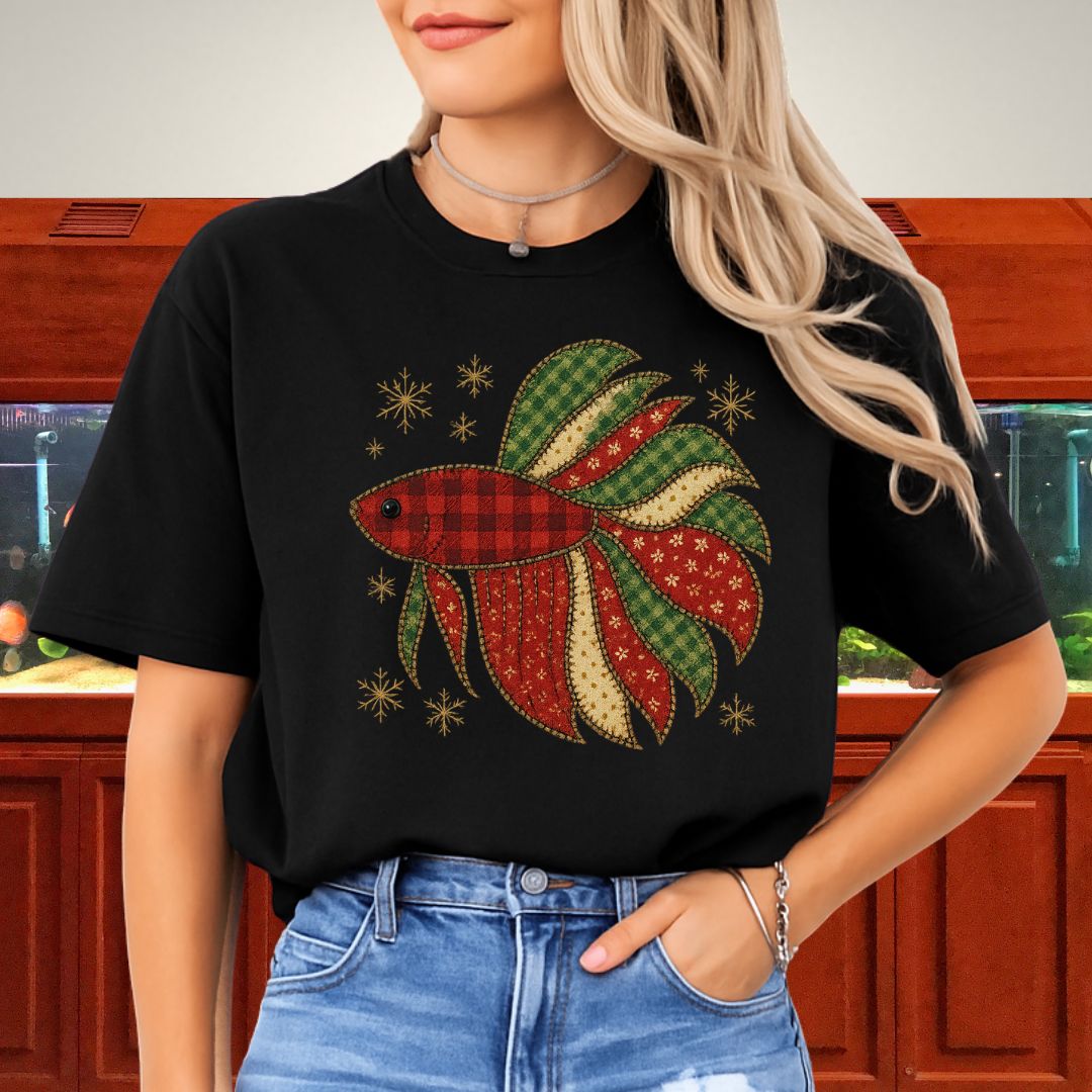 Festive Betta Faux Applique Tee