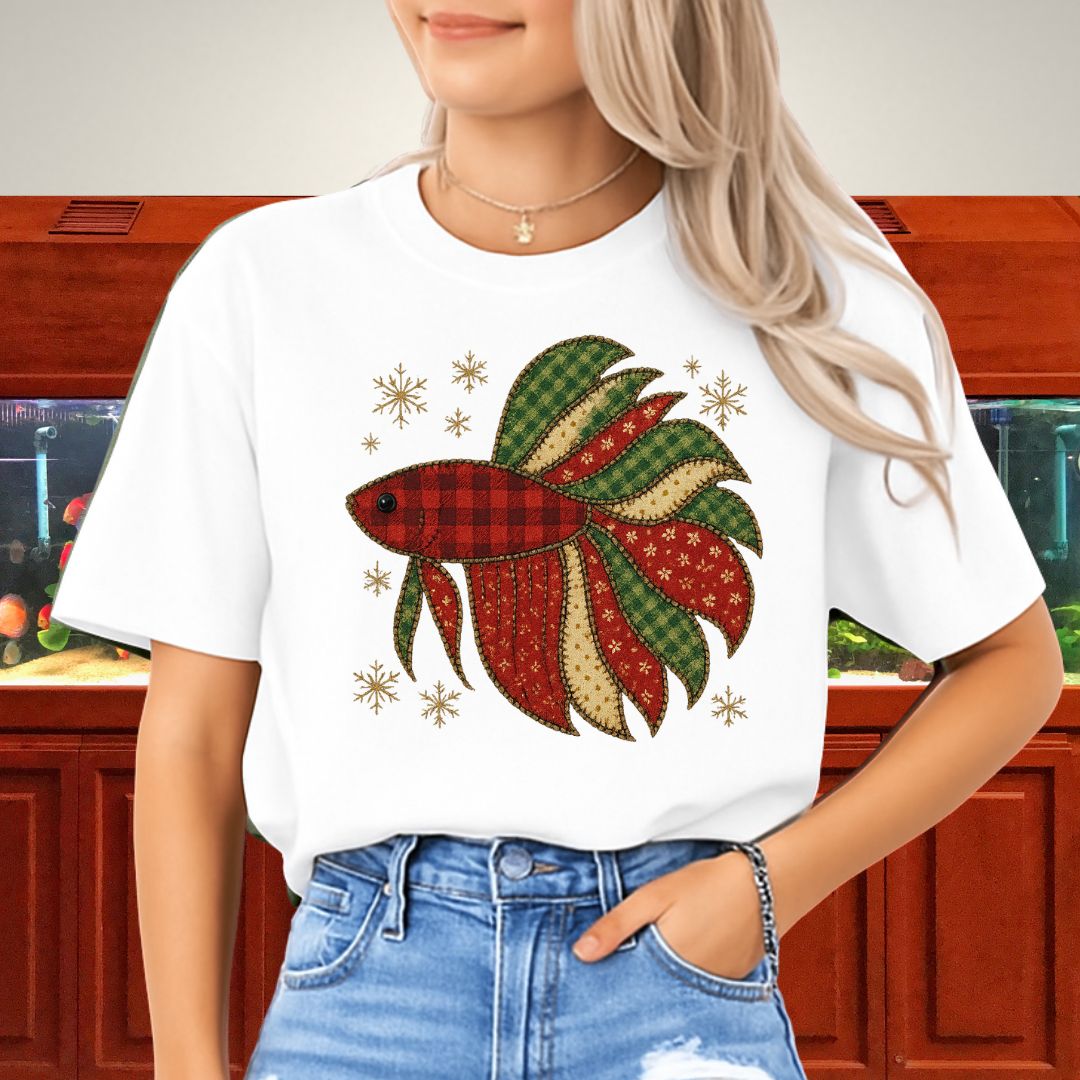 Festive Betta Faux Applique Tee