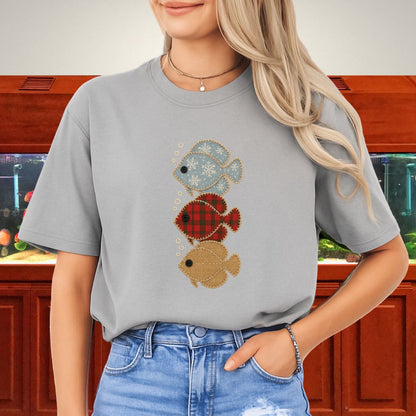 Trio of Patchwork Discus Tee